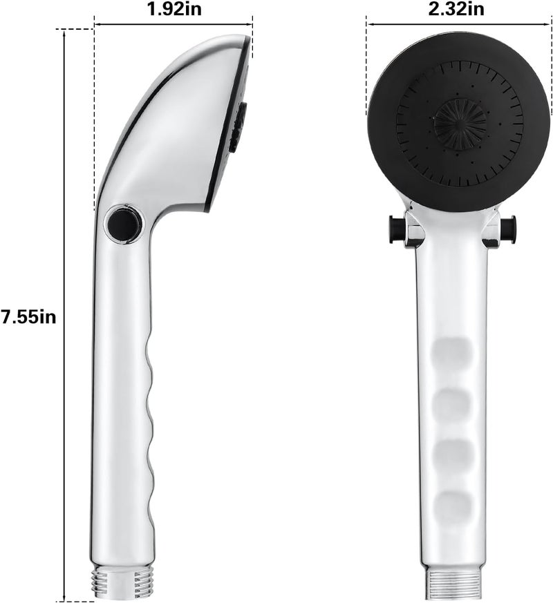 LavishStream RV Shower Faucet with Handheld Showerhead & Hose, 4" ABS Shower Set, Leak & Rust Resistant for RV Camper Motorhome Travel Trailer (Chrome, Indoor/Outdoor Use) - Image 2